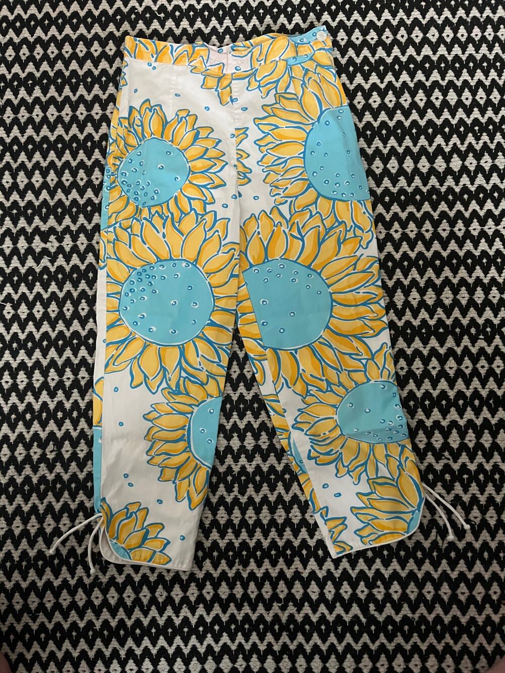 Lilly Pulitzer Vintage Girl’s Sunflower Pedal Pusher Cropped Pants